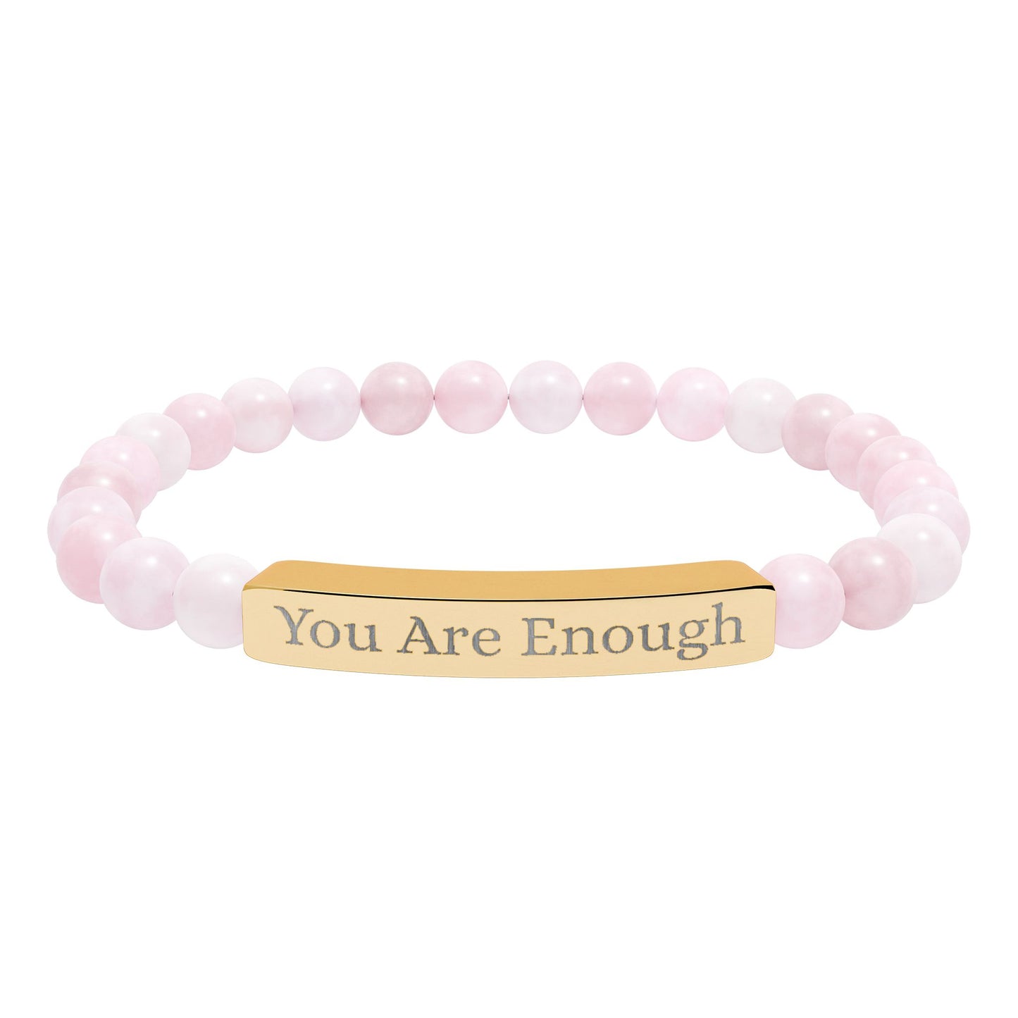 Armband mit Natursteinperlen (Gravur)