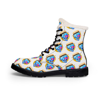 Skull Daddy Fleece-Lined Microfiber Boots