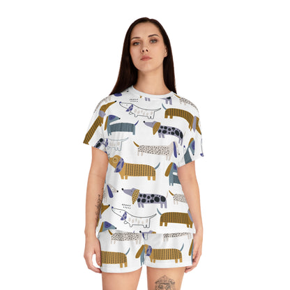 Sausage Dog Women's All-Over Print Short Pajama Set