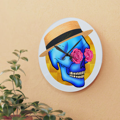 Skull Daddy Round Acrylic Wall Clock