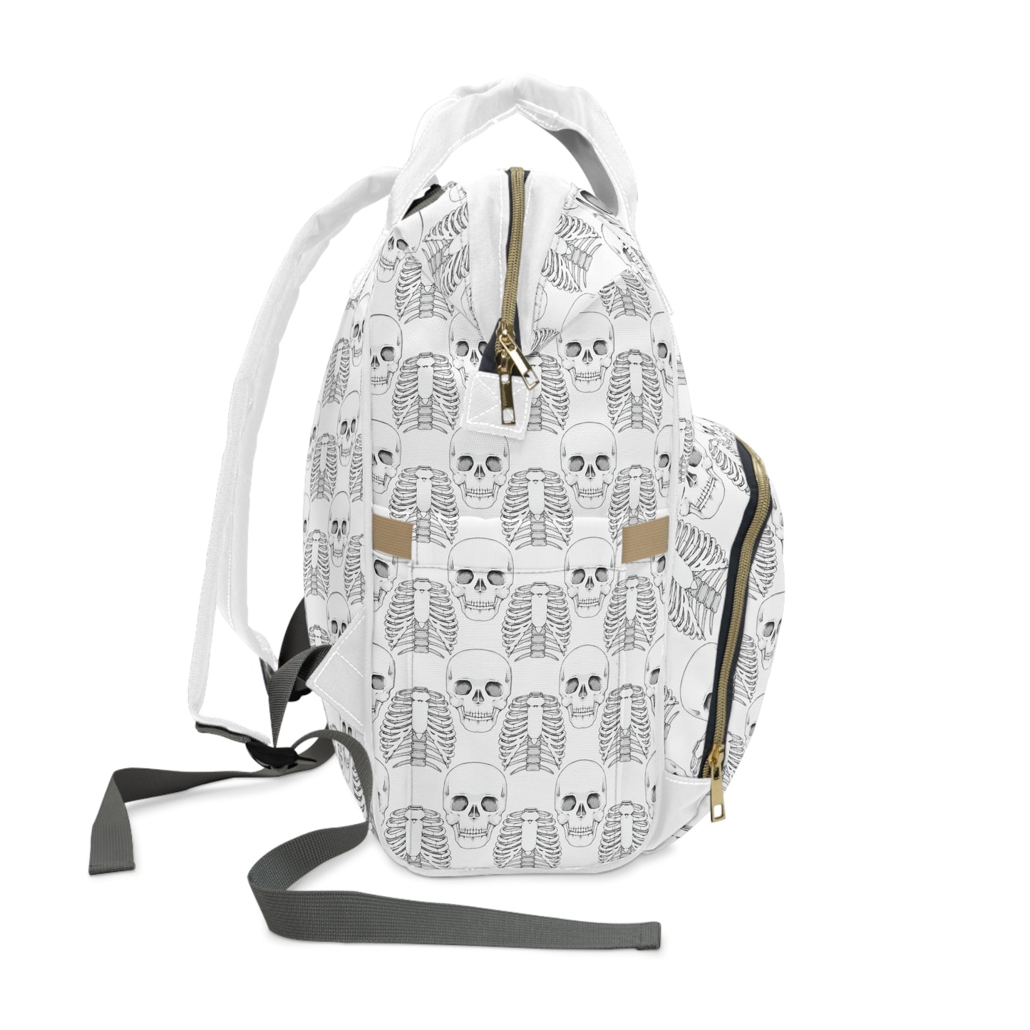 Skull Pattern Diaper Backpack – Multifunctional Baby Bag for Parents