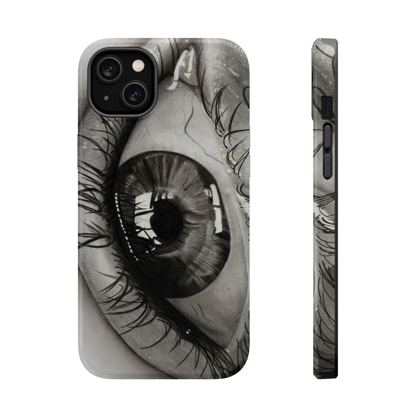 Augen-Illustration Magnetische Stoßfeste Handyhülle
