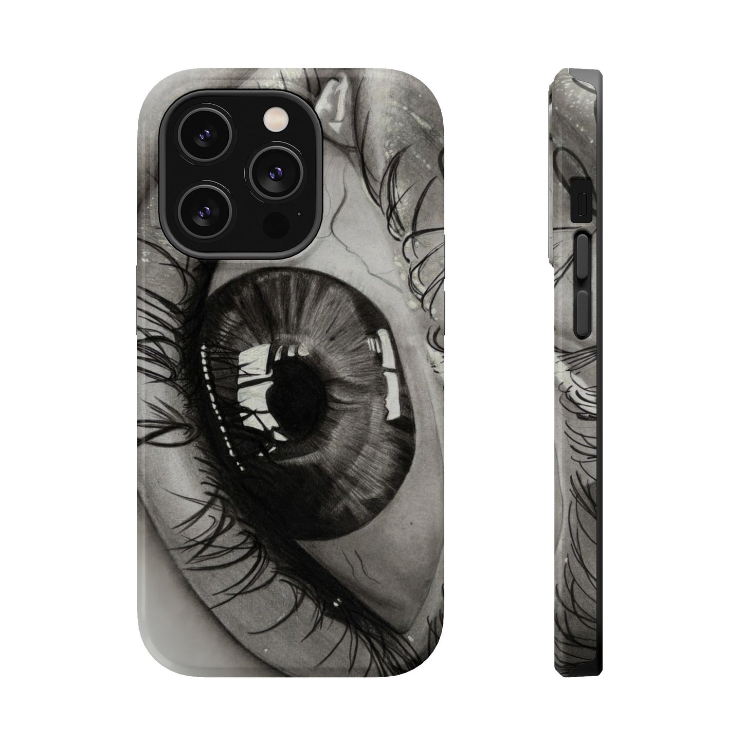 Augen-Illustration Magnetische Stoßfeste Handyhülle