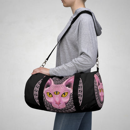 Three-Eyed Cat Duffel Bag