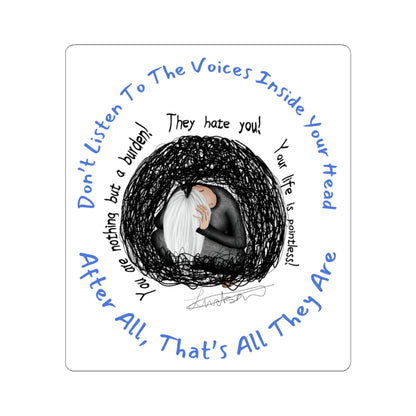 Dark Thoughts Mental Health Artwork Sticker