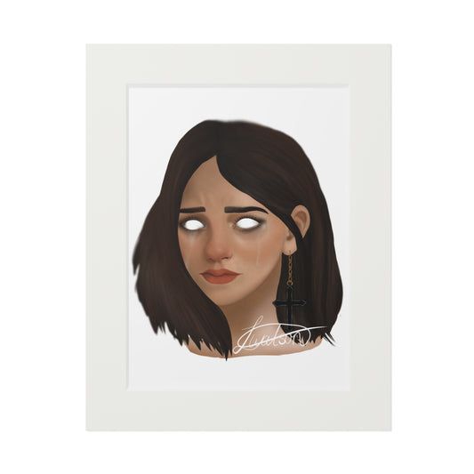 Sad Soul Fine Art Print with Paper Mat Frame
