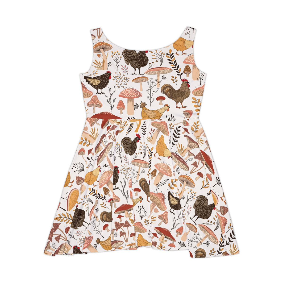 Chicken All-Over Print Skater Dress