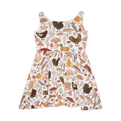 Chicken All-Over Print Skater Dress