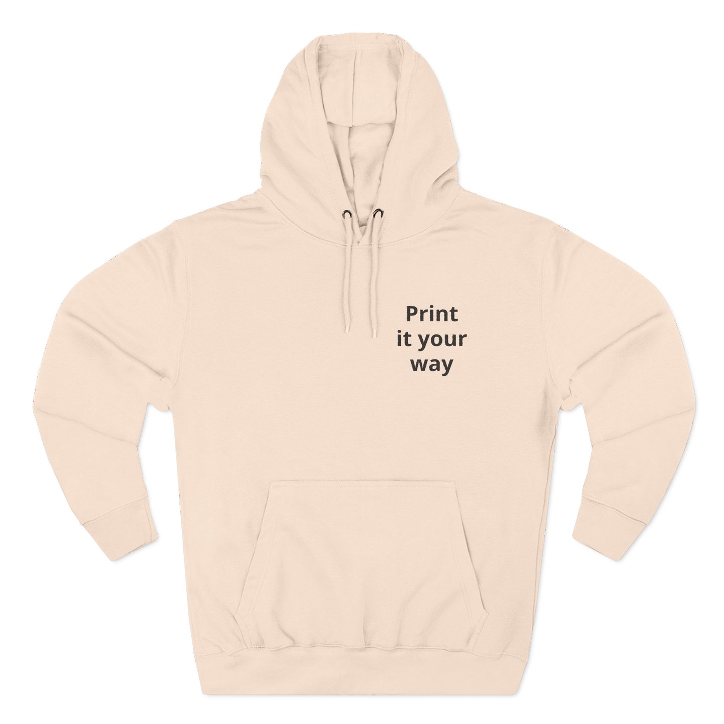 Hoodie — Dezenter dreiteiliger Fleece-Pullover