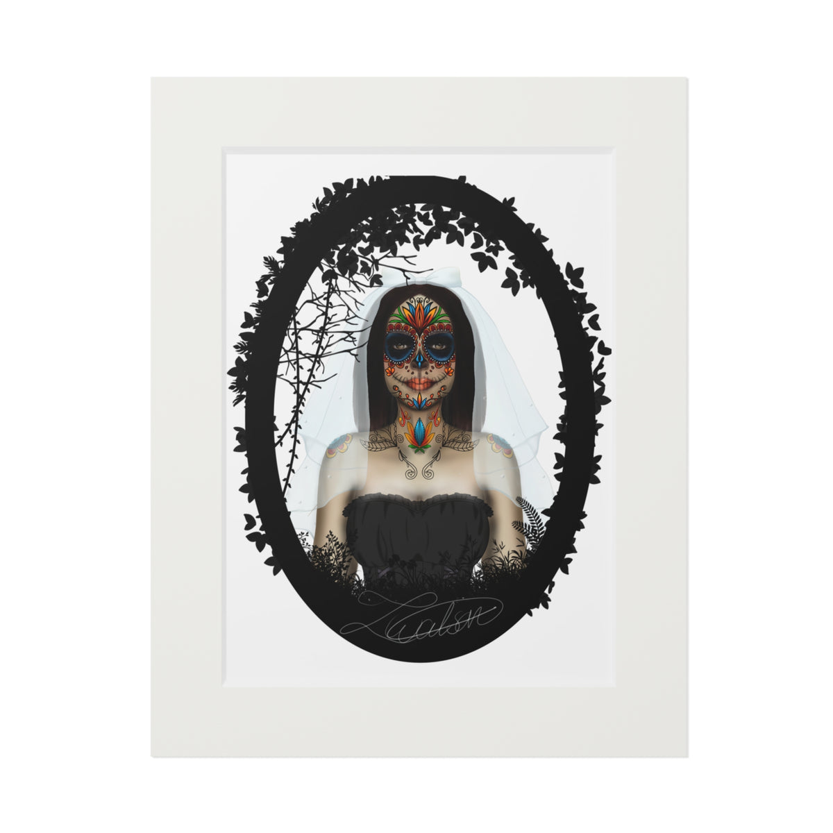 Dawn of the Dead Fine Art Print with Paper Mat Frame