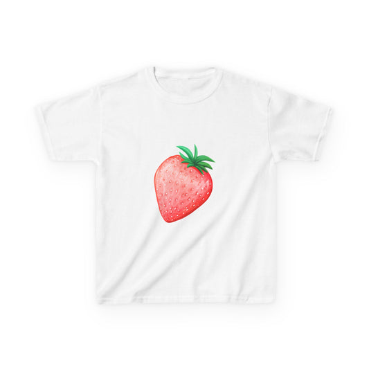 Kinder T-Shirt Erdbeere — Süßes Aquarell Erdbeer Grafik-T-Shirt für Kleinkinder & Kinder