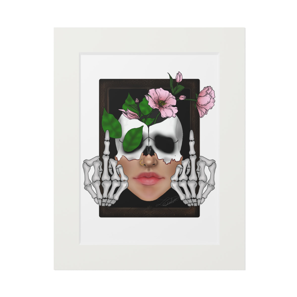 F U Art Print with Paper Mat Frame