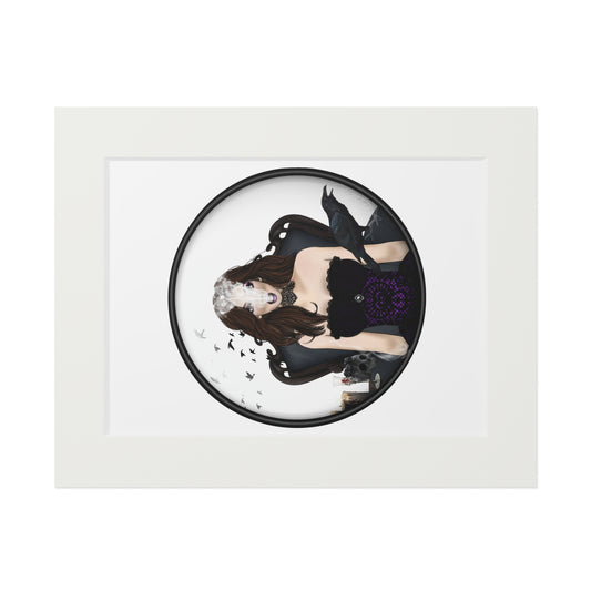 Raven Fine Art Print with Paper Mat Frame
