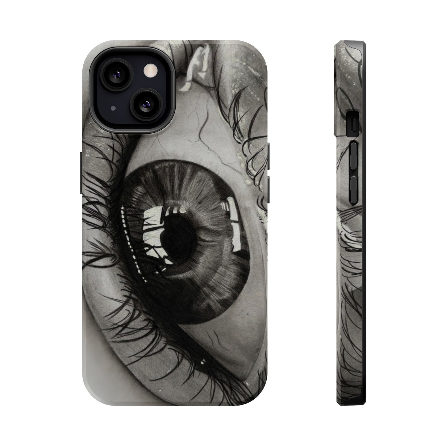 Augen-Illustration Magnetische Stoßfeste Handyhülle