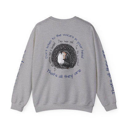 Don't Listen to the Voices Illustrated Crewneck