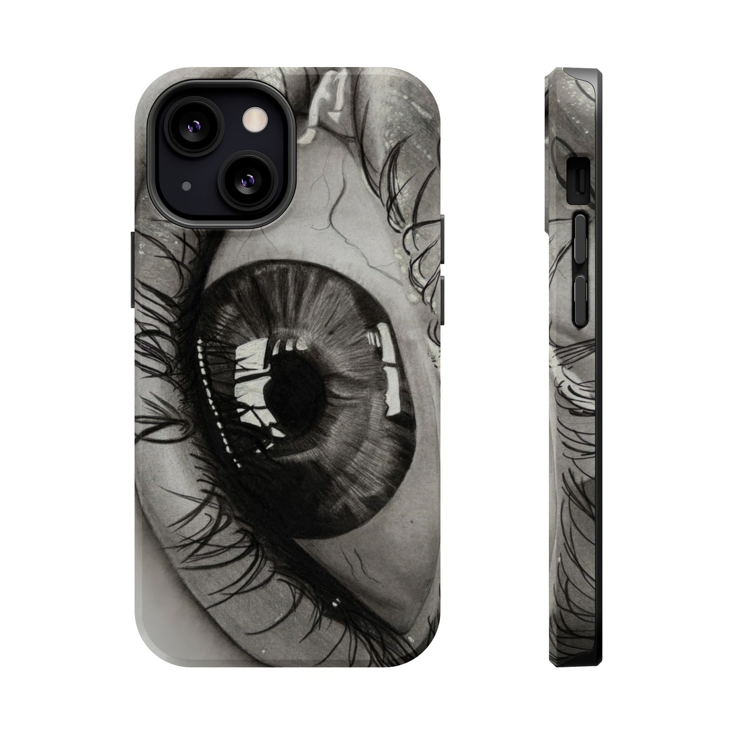 Augen-Illustration Magnetische Stoßfeste Handyhülle