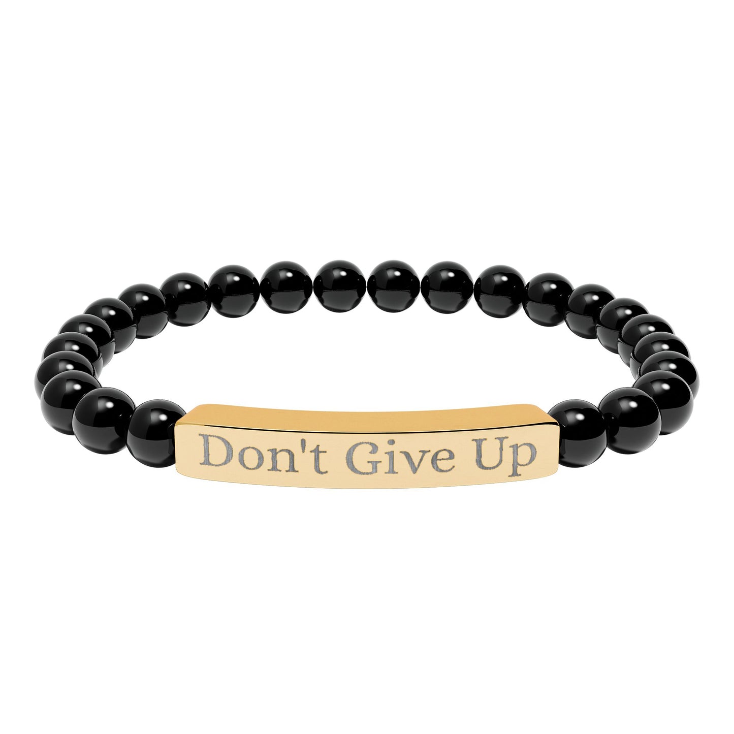 Armband aus Natursteinen mit Gravur