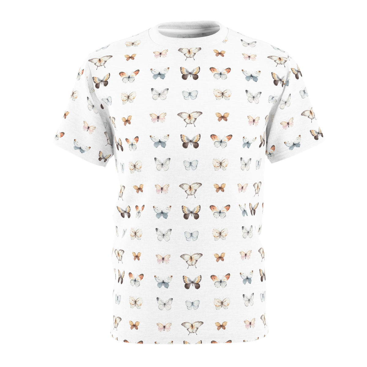 Butterfly White Stitching Unisex All-Over Print T-Shirt