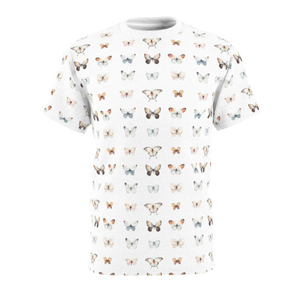 Butterfly White Stitching Unisex All-Over Print T-Shirt