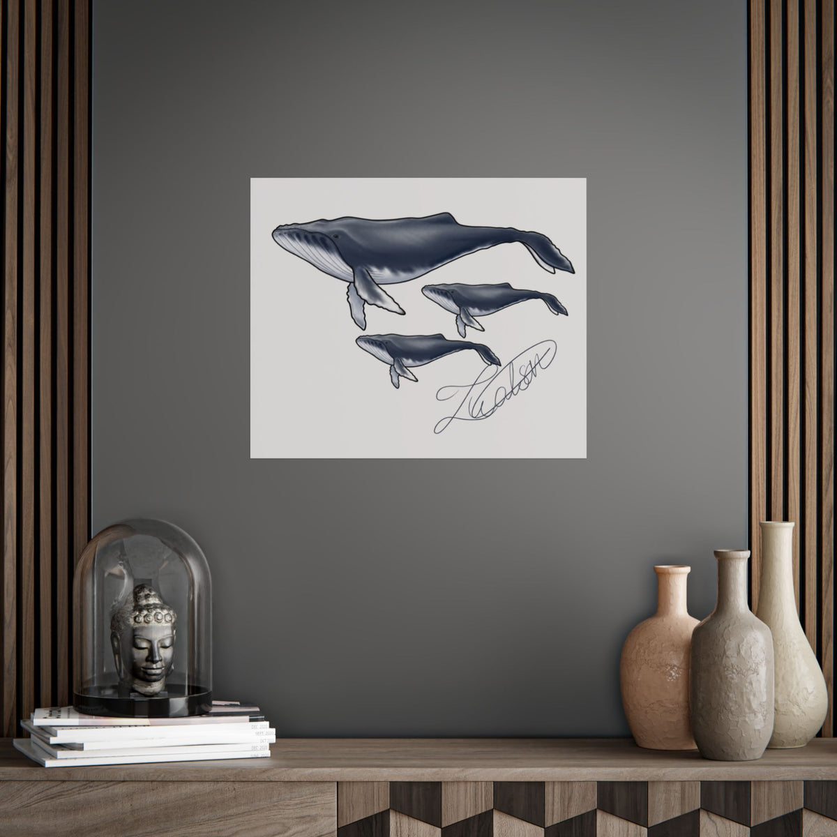 Whale Family Unframed Poster