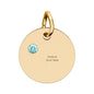 Birthstone Circle Charm (Engraving)