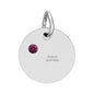 Birthstone Circle Charm (Engraving)