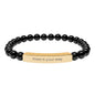 Natural Stone Stretch Bar Bracelet (Engraving)