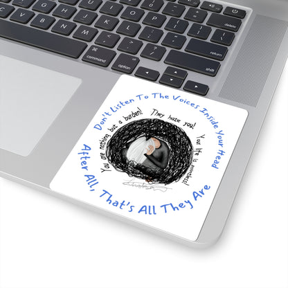 Dark Thoughts Mental Health Artwork Sticker