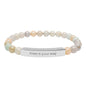 Natural Stone Stretch Bar Bracelet (Engraving)