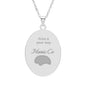 Personalised Oval Pendant Necklace