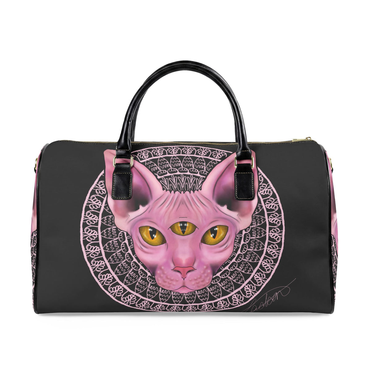 Three Eyed Cat Travel Bag