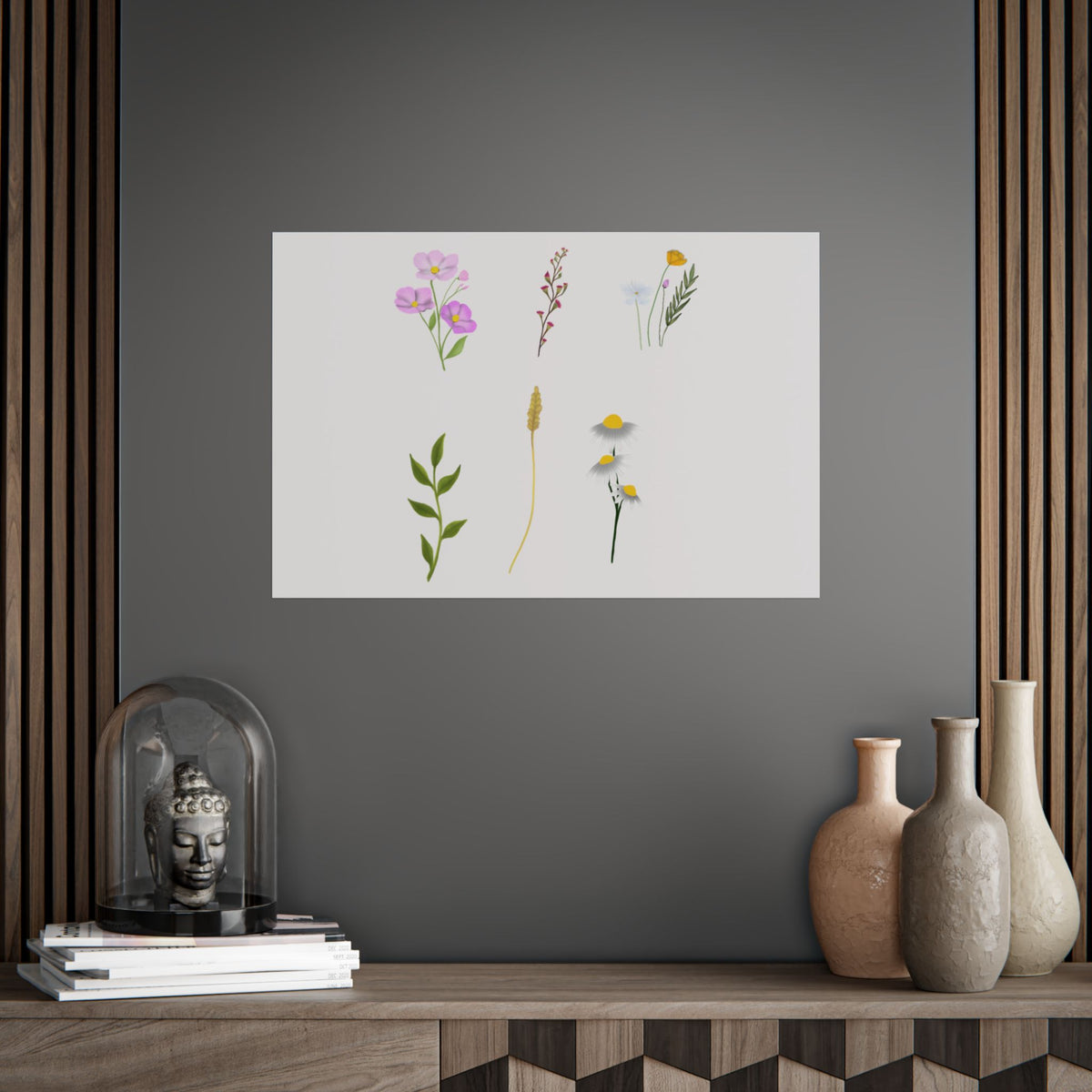 Botanical Wildflower Unframed Poster