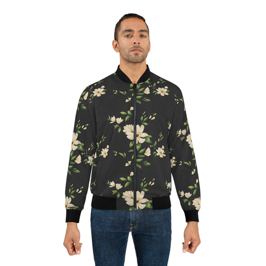 Floral All-Over Print Bomber Jacket