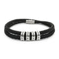 Leather Bracelet with Beads (Engraving)