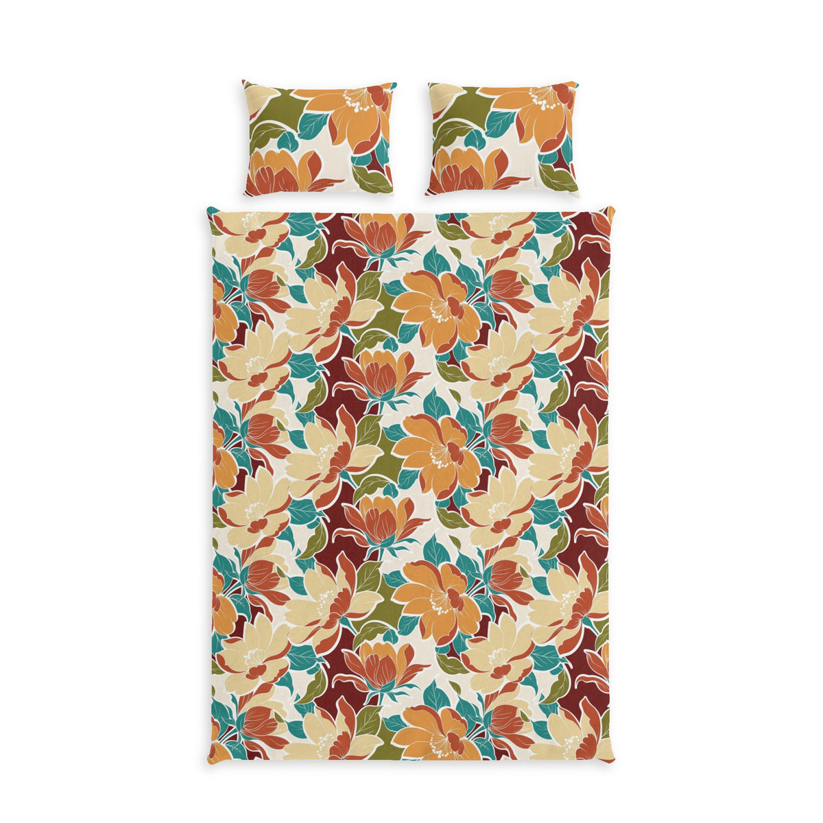 Bold Floral Cotton Duvet Cover & Sham Set