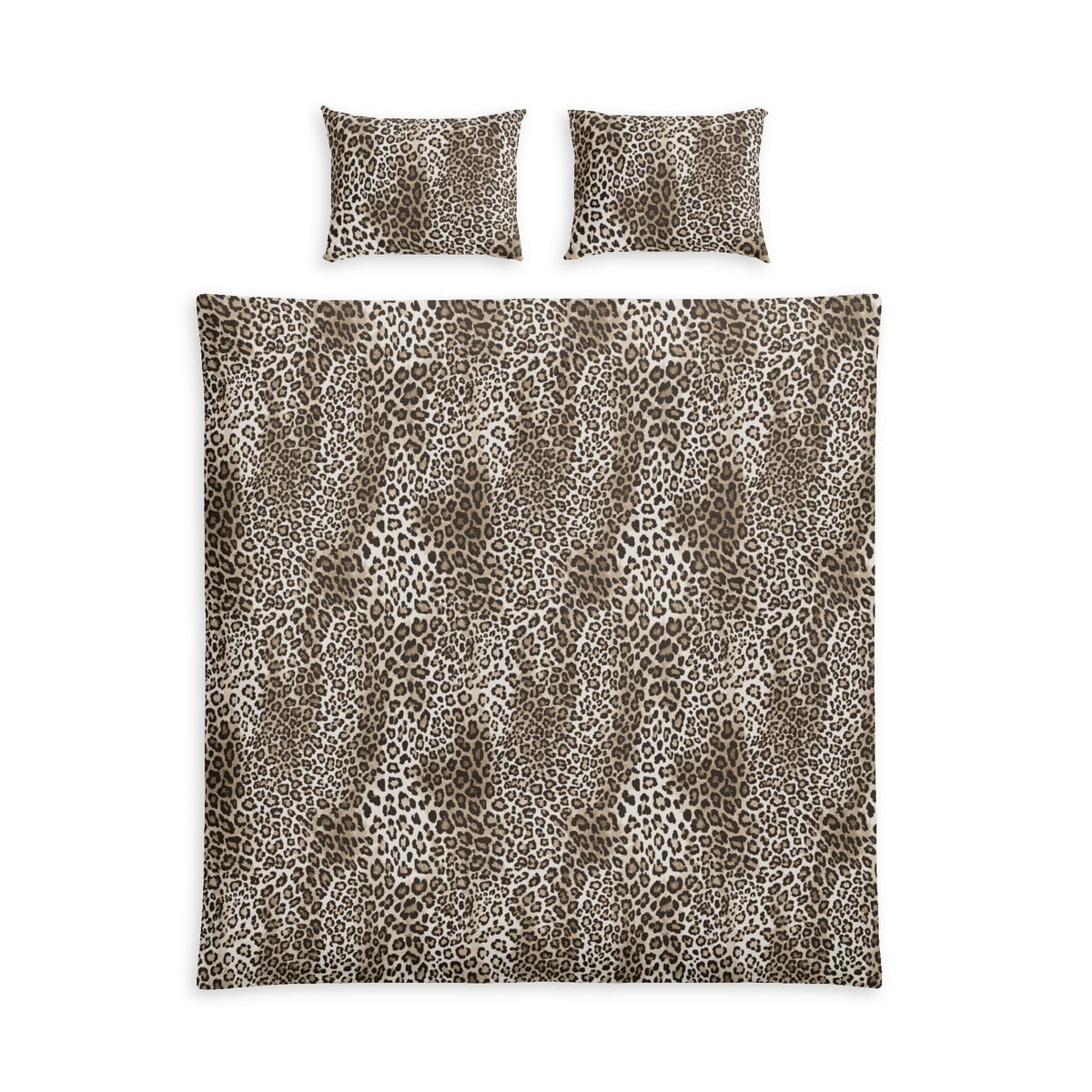 Neutral Leopard Print Cotton Duvet Cover Set
