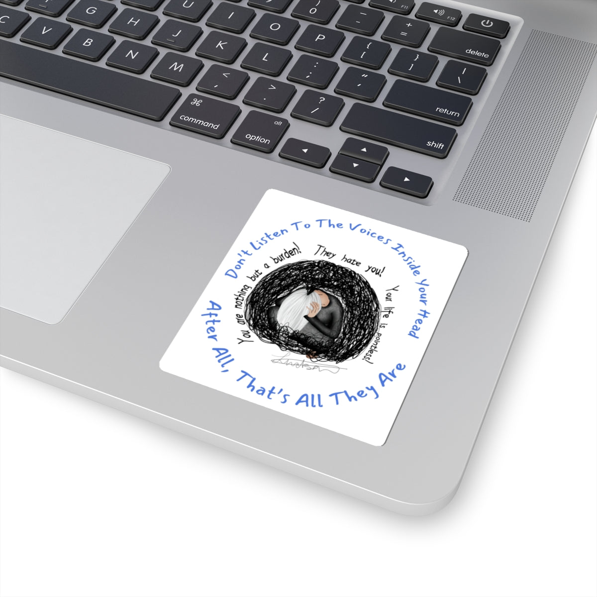Dark Thoughts Mental Health Artwork Sticker