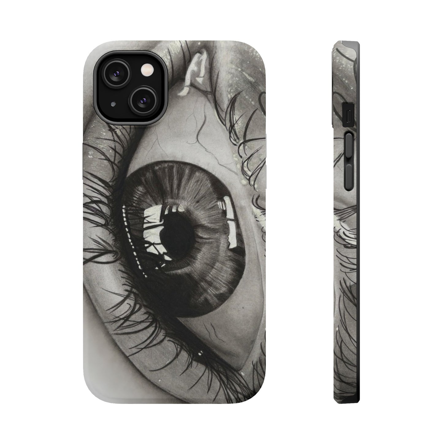 Augen-Illustration Magnetische Stoßfeste Handyhülle