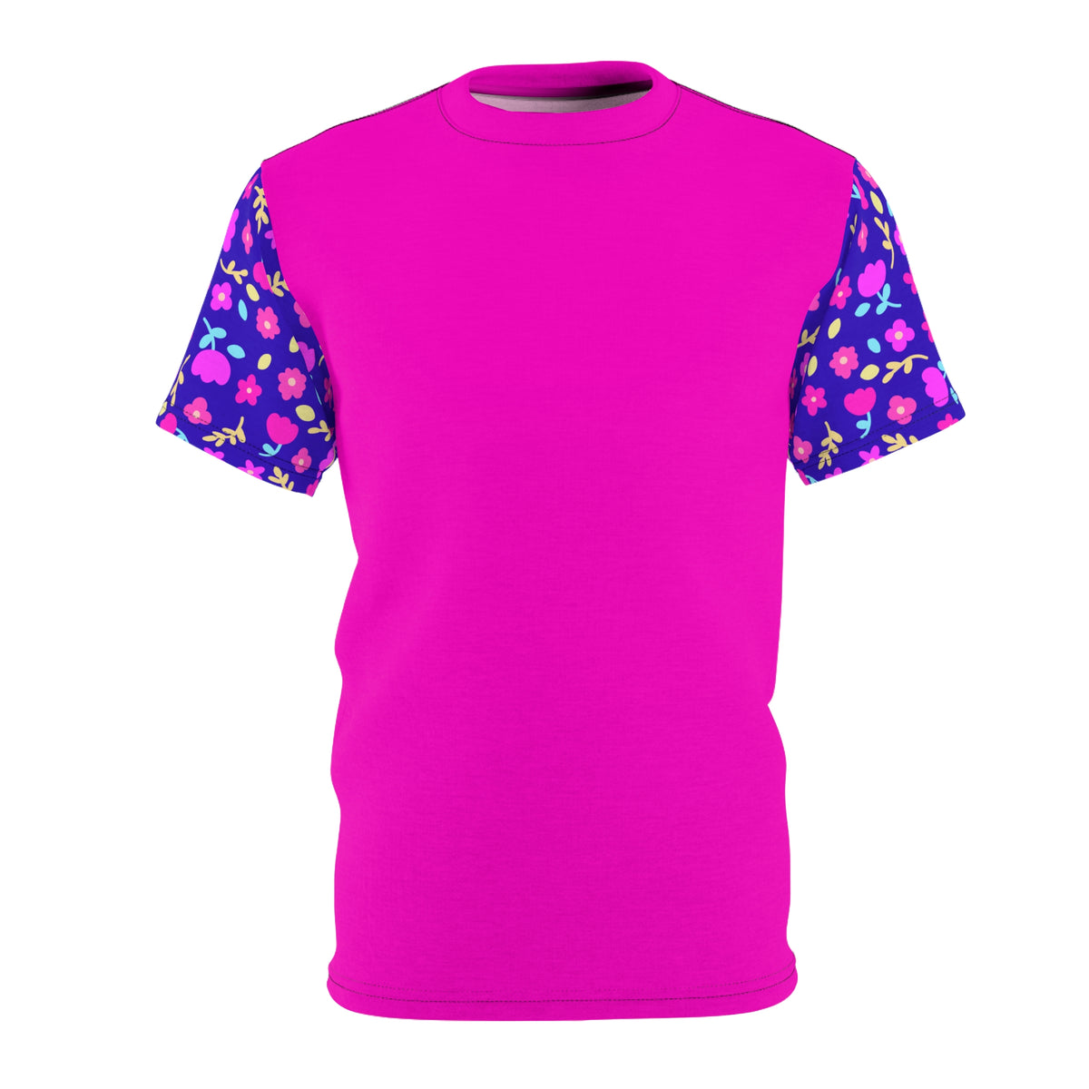 Floral Sleeve All-Over Print Tee