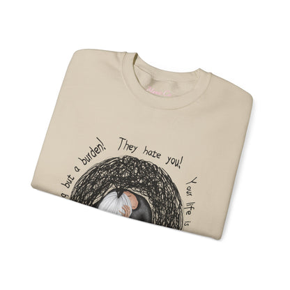 Don't Listen to the Voices Illustrated Crewneck