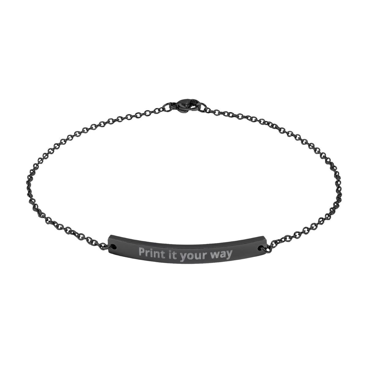 Curved Bar Anklet (Engraving)