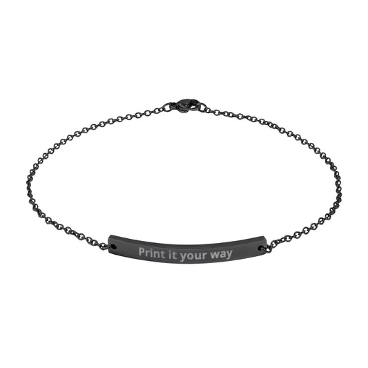Curved Bar Anklet (Engraving)