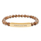Natural Stone Stretch Bar Bracelet (Engraving)