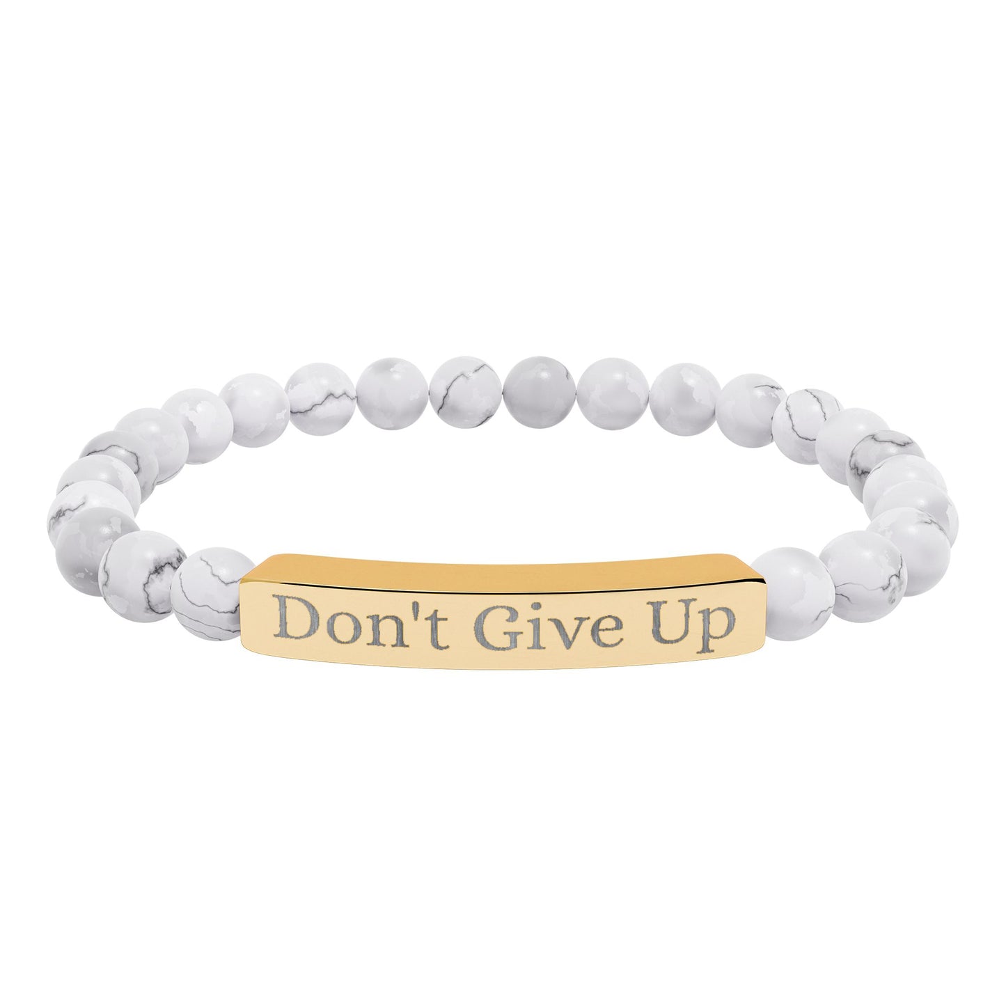 Armband aus Natursteinen mit Gravur