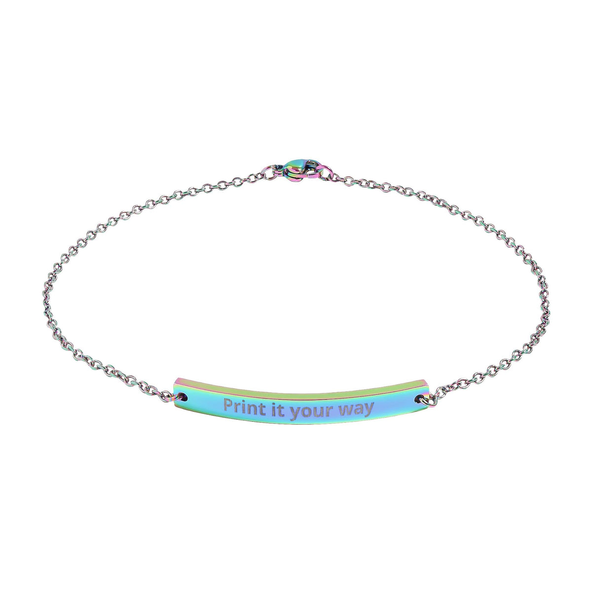 Curved Bar Anklet (Engraving)