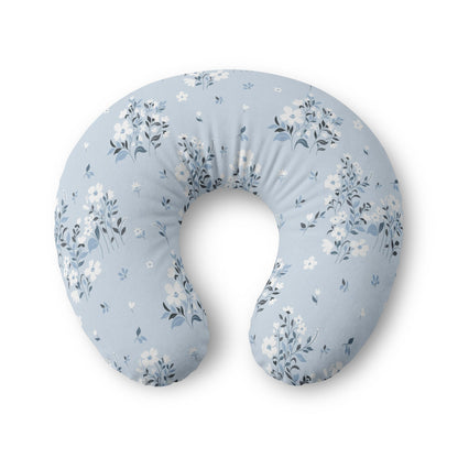 Blue Flowers Nursing Pillow Cover