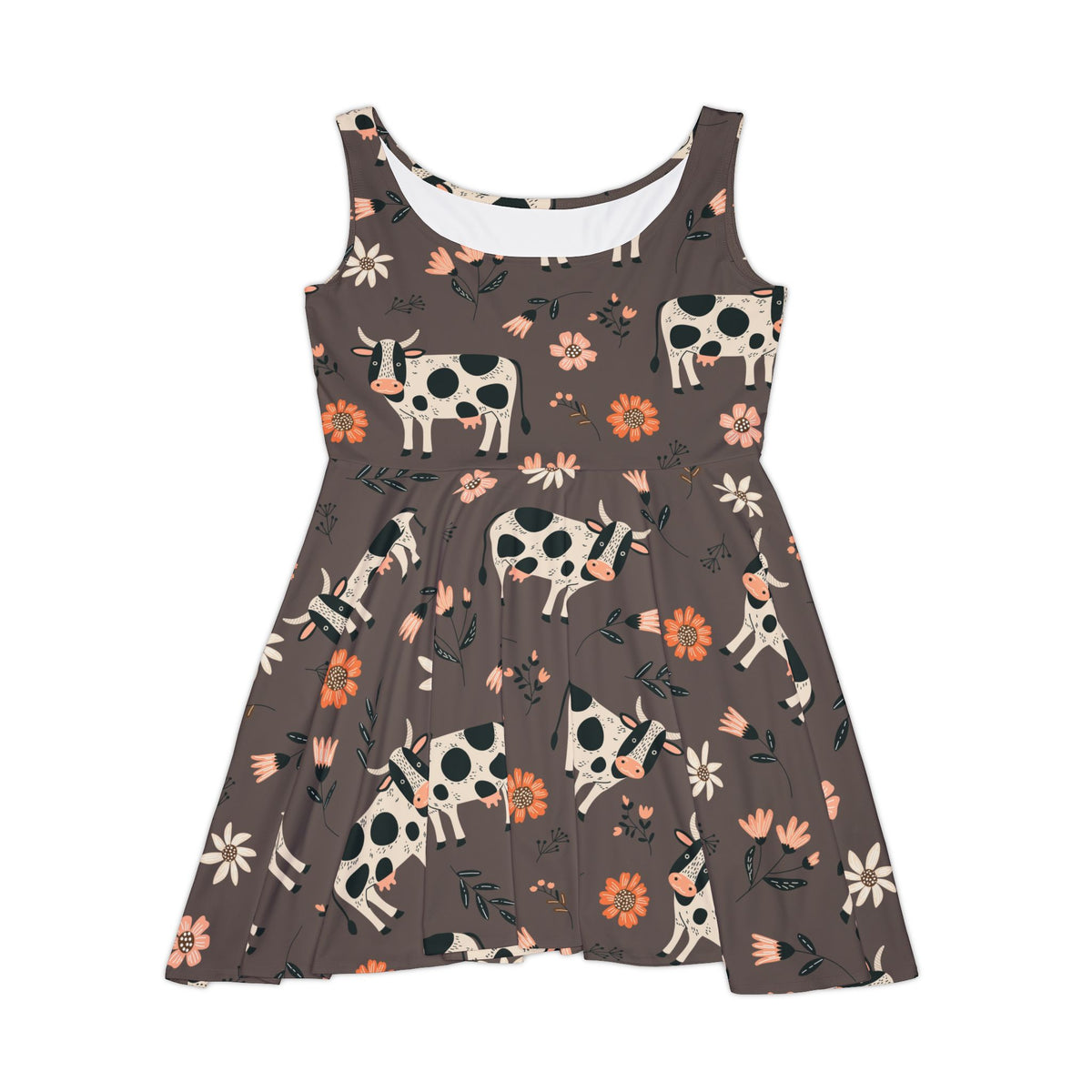 Cows in a Meadow Women's All-Over Print Skater Dress