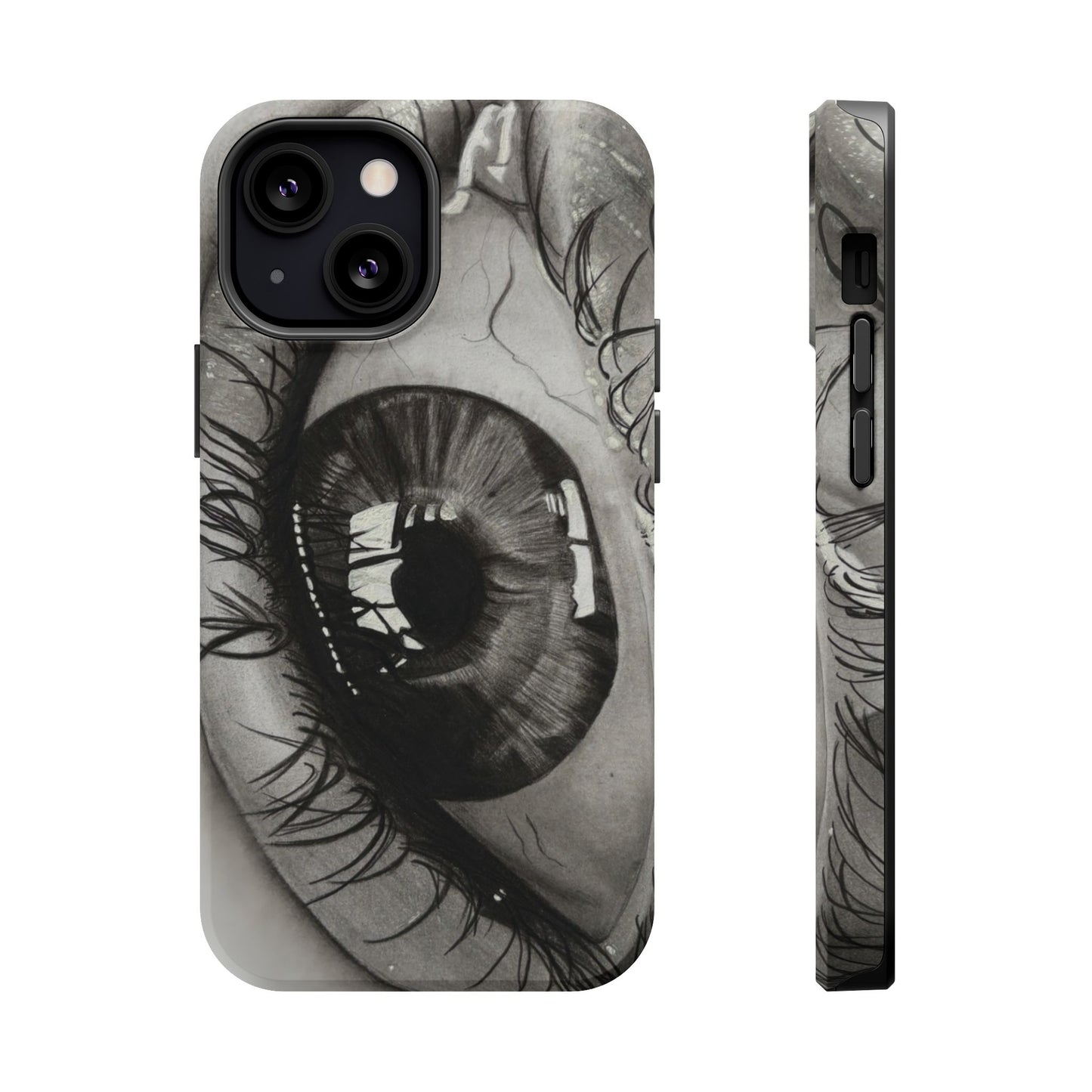 Augen-Illustration Magnetische Stoßfeste Handyhülle