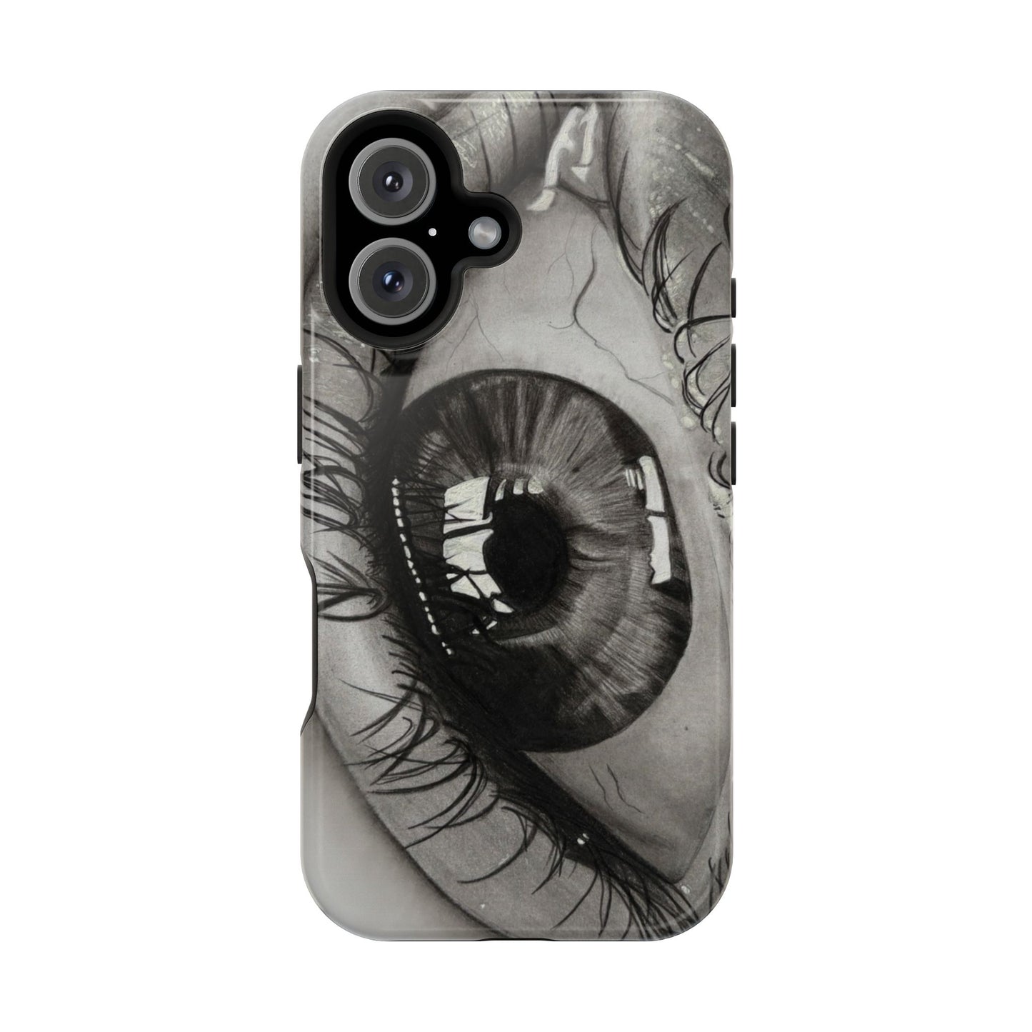 Augen-Illustration Magnetische Stoßfeste Handyhülle