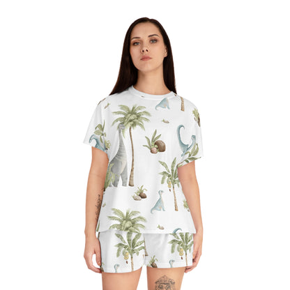 Dino Women's All-Over Print Pajama Set